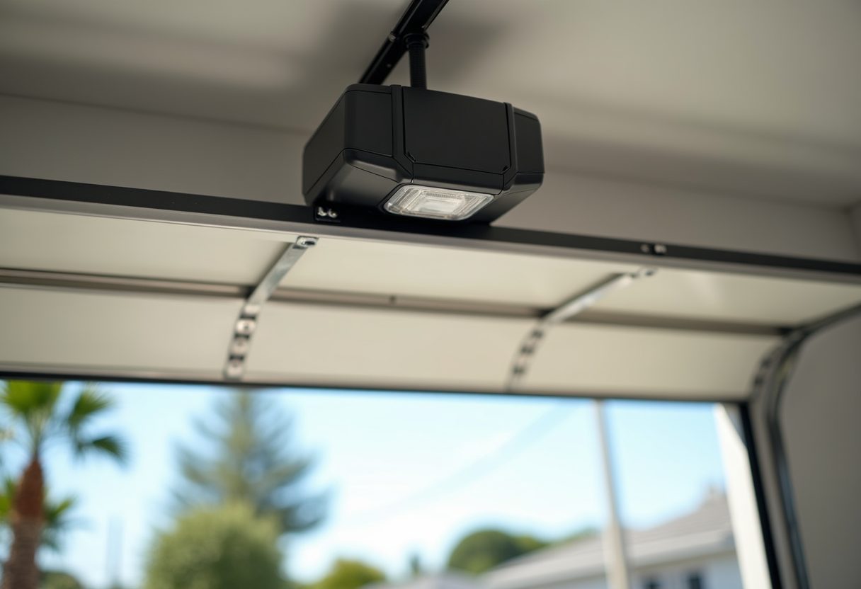New garage door opener and rail installed — Hope Island